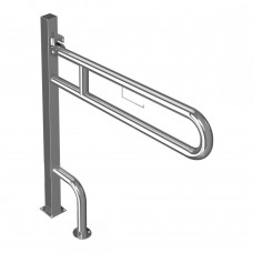 Поручень опорный для санузла 80019-2, откидной, с фиксатором, с бумагодержателем, напольный, нержавеющая сталь, D38 мм Поручень опорный для санузла 80019-2, откидной, с фиксатором, с бумагодержателем, напольный, нержавеющая сталь, D38 мм